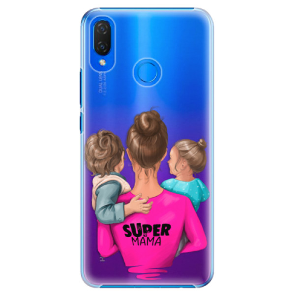 Plastové puzdro iSaprio - Super Mama - Boy and Girl - Huawei Nova 3i
