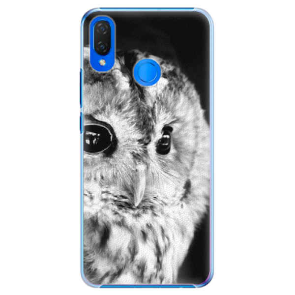 Plastové puzdro iSaprio - BW Owl - Huawei Nova 3i