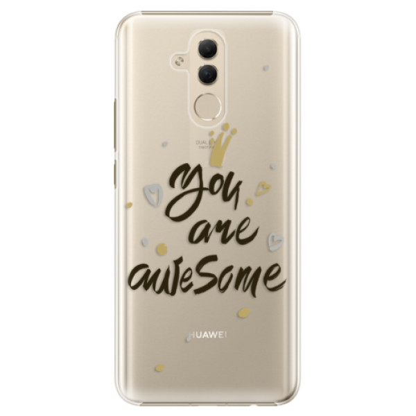 Plastové puzdro iSaprio - You Are Awesome - black - Huawei Mate 20 Lite