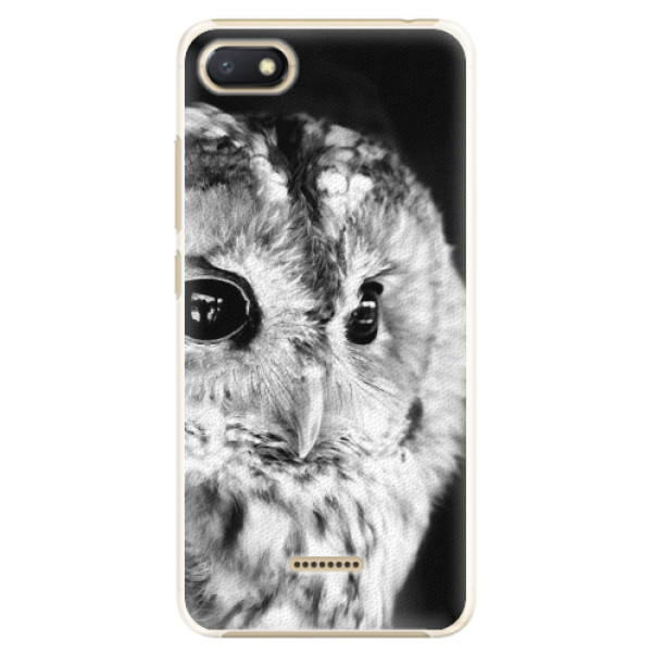 Plastové puzdro iSaprio - BW Owl - Xiaomi Redmi 6A