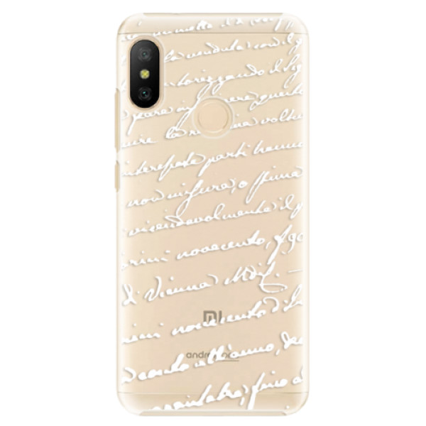 Plastové puzdro iSaprio - Handwriting 01 - white - Xiaomi Mi A2 Lite