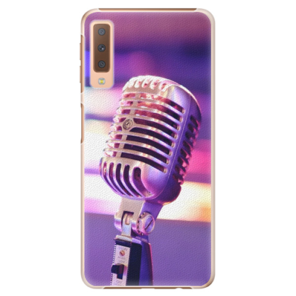 Plastové puzdro iSaprio - Vintage Microphone - Samsung Galaxy A7 (2018)