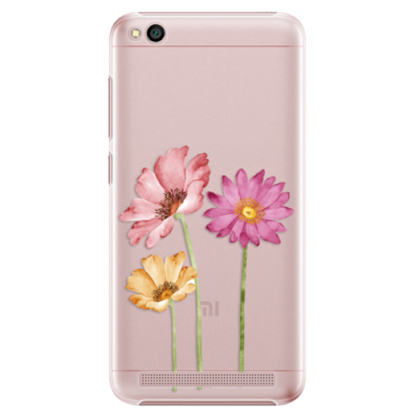 Plastové puzdro iSaprio - Three Flowers - Xiaomi Redmi 5A
