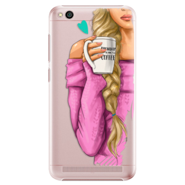 Plastové puzdro iSaprio - My Coffe and Blond Girl - Xiaomi Redmi 5A