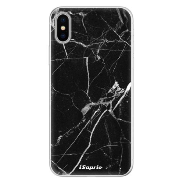 Silikónové puzdro iSaprio - Black Marble 18 - iPhone X