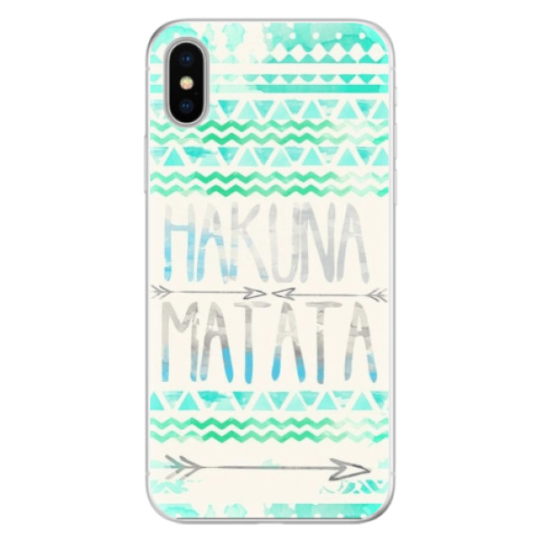 Silikónové puzdro iSaprio - Hakuna Matata Green - iPhone X