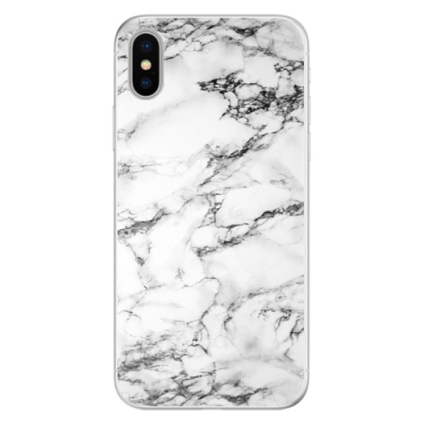 Silikónové puzdro iSaprio - White Marble 01 - iPhone X