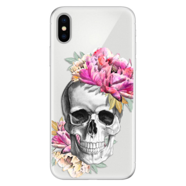 Silikónové puzdro iSaprio - Pretty Skull - iPhone X