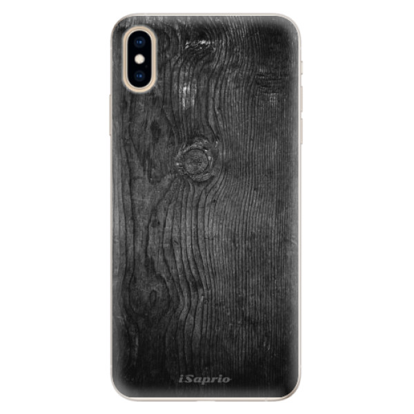 Silikónové puzdro iSaprio - Black Wood 13 - iPhone XS Max