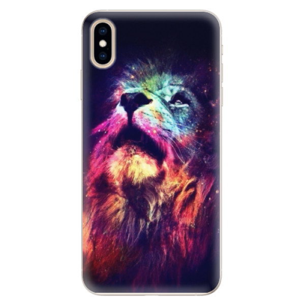 Silikónové puzdro iSaprio - Lion in Colors - iPhone XS Max