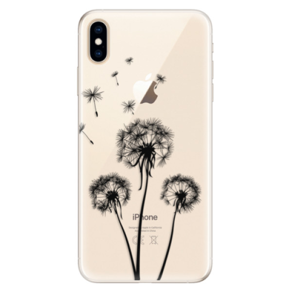 Silikónové puzdro iSaprio - Three Dandelions - black - iPhone XS Max