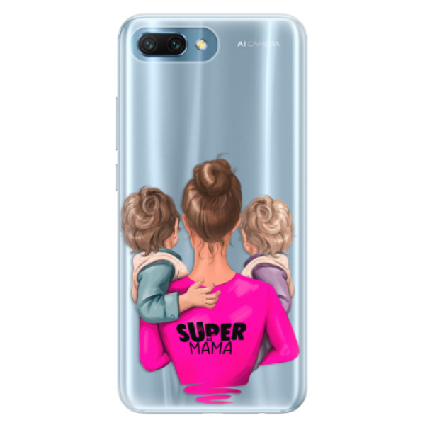 Silikónové puzdro iSaprio - Super Mama - Two Boys - Huawei Honor 10