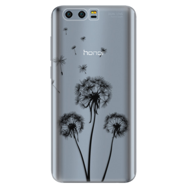 Silikónové puzdro iSaprio - Three Dandelions - black - Huawei Honor 9