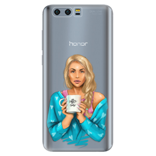 Silikónové puzdro iSaprio - Coffe Now - Blond - Huawei Honor 9