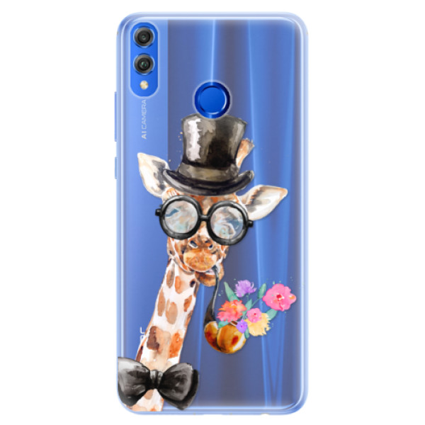 Silikónové puzdro iSaprio - Sir Giraffe - Huawei Honor 8X