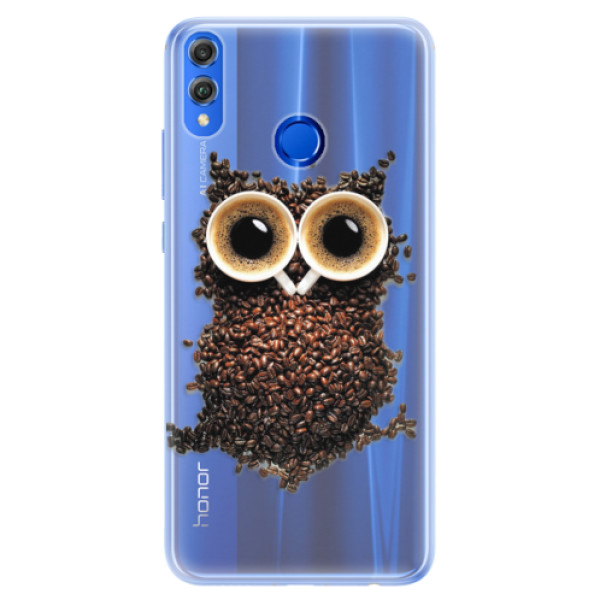 Silikónové puzdro iSaprio - Owl And Coffee - Huawei Honor 8X