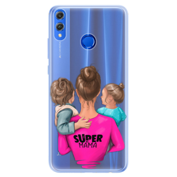 Silikónové puzdro iSaprio - Super Mama - Boy and Girl - Huawei Honor 8X
