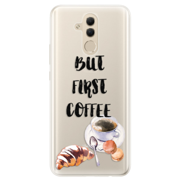 Silikónové puzdro iSaprio - First Coffee - Huawei Mate 20 Lite