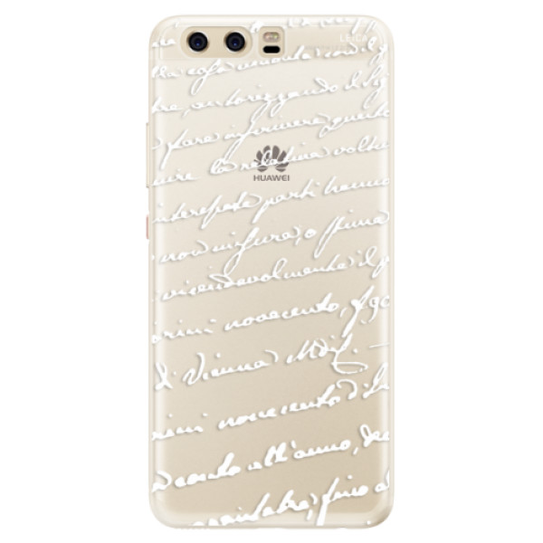 Silikónové puzdro iSaprio - Handwriting 01 - white - Huawei P10
