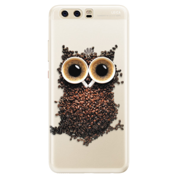 Silikónové puzdro iSaprio - Owl And Coffee - Huawei P10