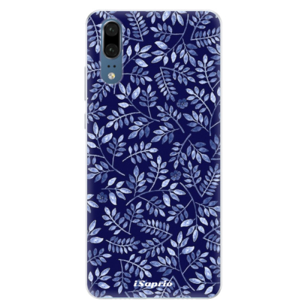 Silikónové puzdro iSaprio - Blue Leaves 05 - Huawei P20
