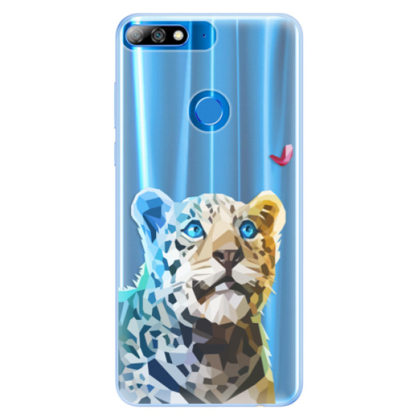 Silikónové puzdro iSaprio - Leopard With Butterfly - Huawei Y7 Prime 2018