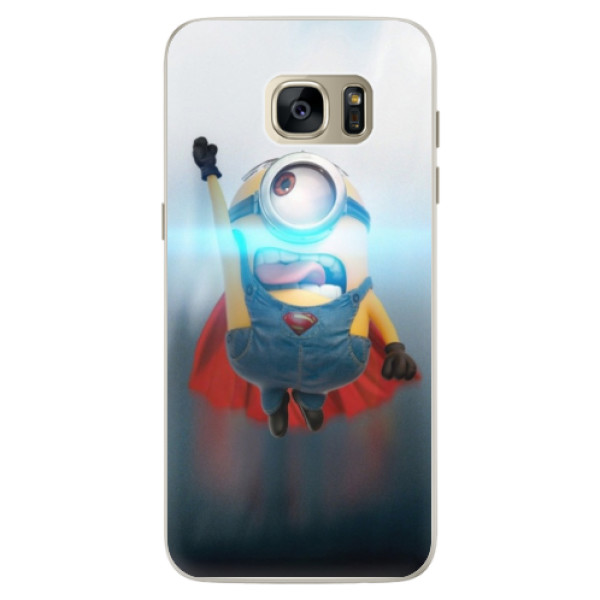 Silikónové puzdro iSaprio - Mimons Superman 02 - Samsung Galaxy S7