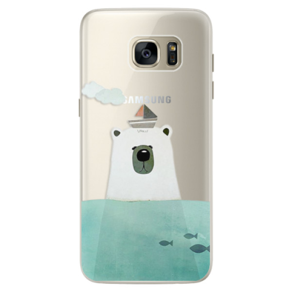 Silikónové puzdro iSaprio - Bear With Boat - Samsung Galaxy S7