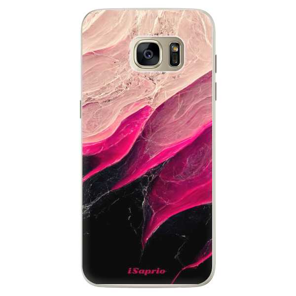 Silikónové puzdro iSaprio - Black and Pink - Samsung Galaxy S7