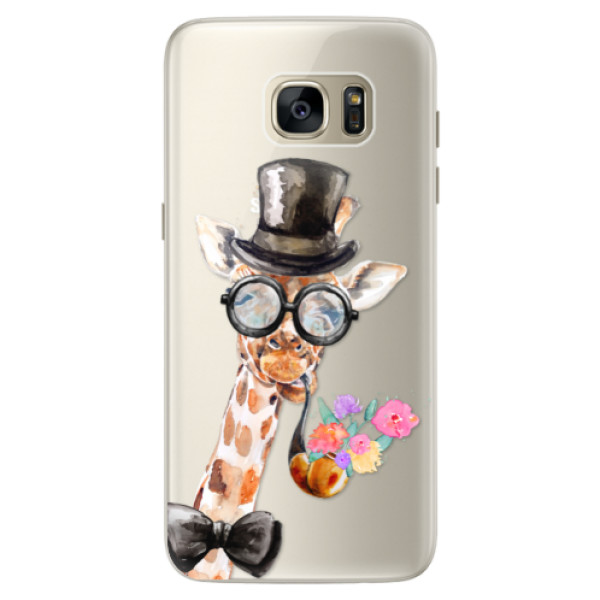 Silikónové puzdro iSaprio - Sir Giraffe - Samsung Galaxy S7 Edge