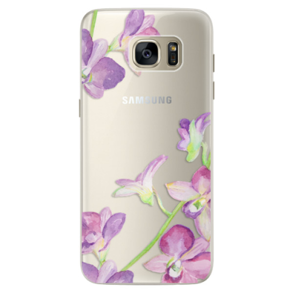 Silikónové puzdro iSaprio - Purple Orchid - Samsung Galaxy S7 Edge