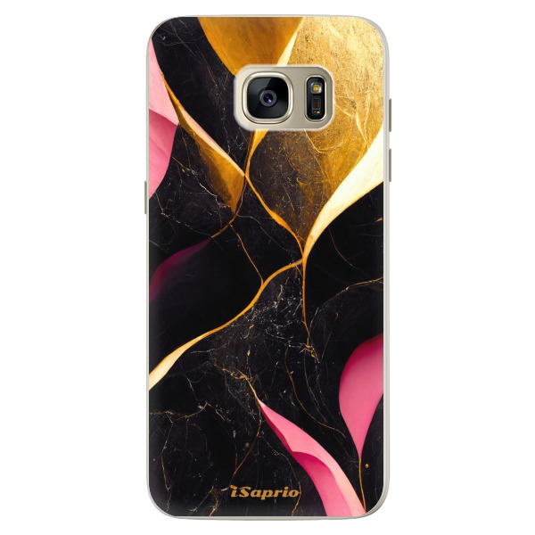 Silikónové puzdro iSaprio - Gold Pink Marble - Samsung Galaxy S7 Edge