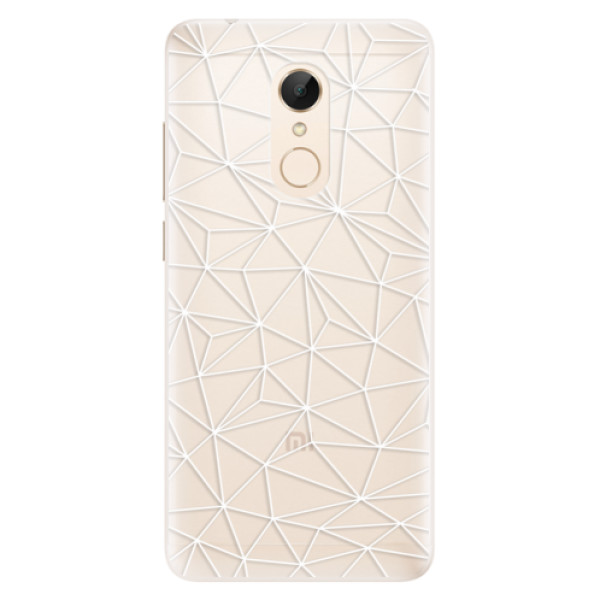 Silikónové puzdro iSaprio - Abstract Triangles 03 - white - Xiaomi Redmi 5