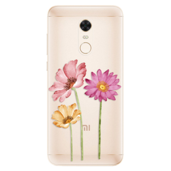 Silikónové puzdro iSaprio - Three Flowers - Xiaomi Redmi 5 Plus