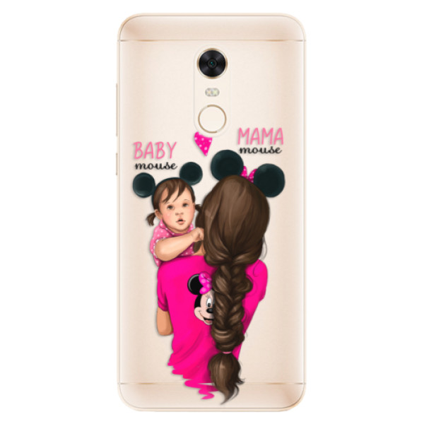 Silikónové puzdro iSaprio - Mama Mouse Brunette and Girl - Xiaomi Redmi 5 Plus