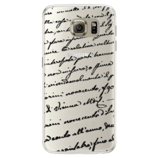 Silikónové puzdro iSaprio - Handwriting 01 - black - Samsung Galaxy S6 Edge