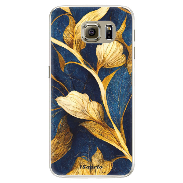 Silikónové puzdro iSaprio - Gold Leaves - Samsung Galaxy S6 Edge