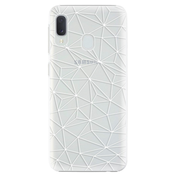 Plastové puzdro iSaprio - Abstract Triangles 03 - white - Samsung Galaxy A20e
