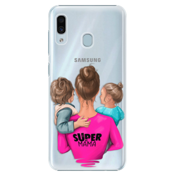 Plastové puzdro iSaprio - Super Mama - Boy and Girl - Samsung Galaxy A30