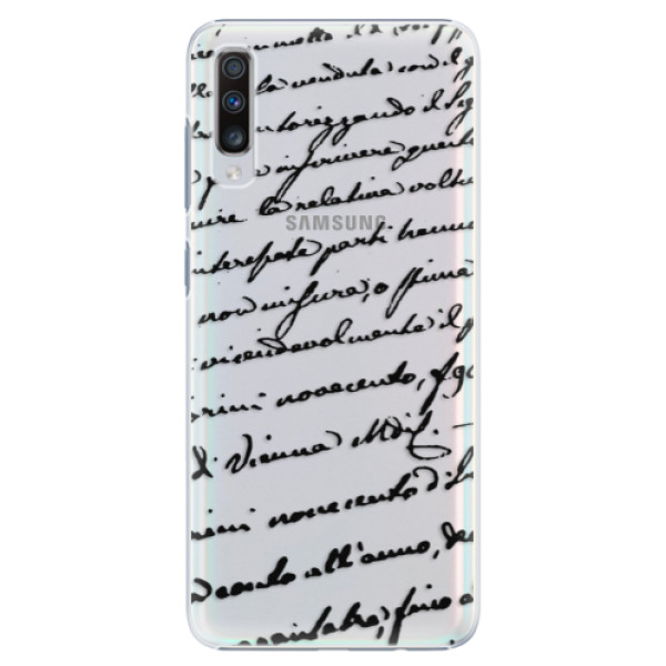 Plastové puzdro iSaprio - Handwriting 01 - black - Samsung Galaxy A70