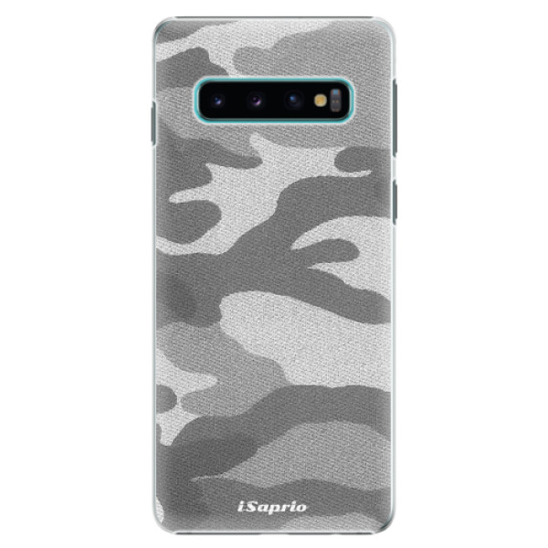 Plastové puzdro iSaprio - Gray Camuflage 02 - Samsung Galaxy S10