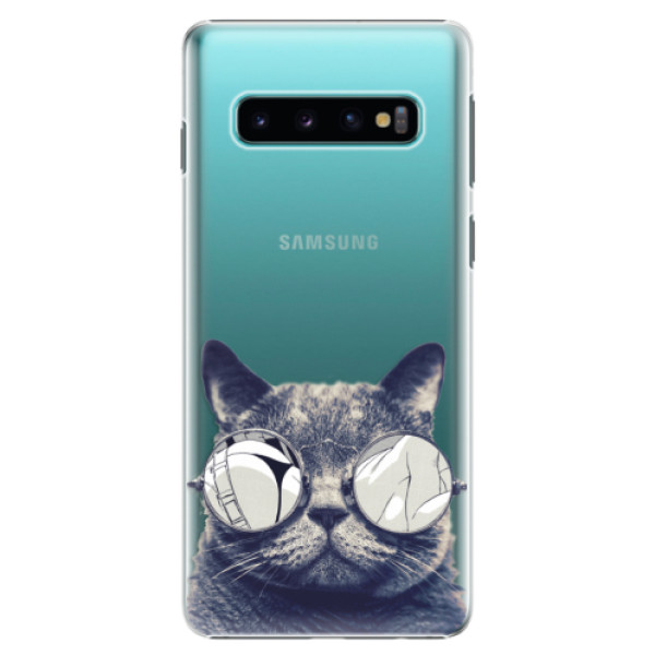 Plastové puzdro iSaprio - Crazy Cat 01 - Samsung Galaxy S10