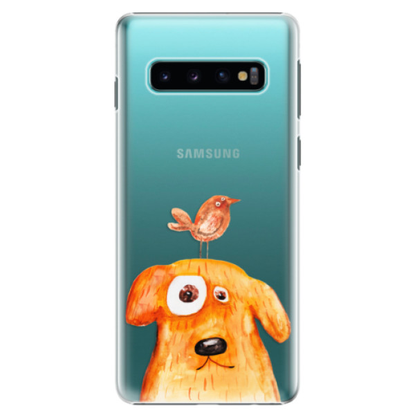 Plastové puzdro iSaprio - Dog And Bird - Samsung Galaxy S10