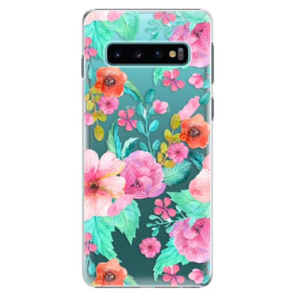 Plastové puzdro iSaprio - Flower Pattern 01 - Samsung Galaxy S10