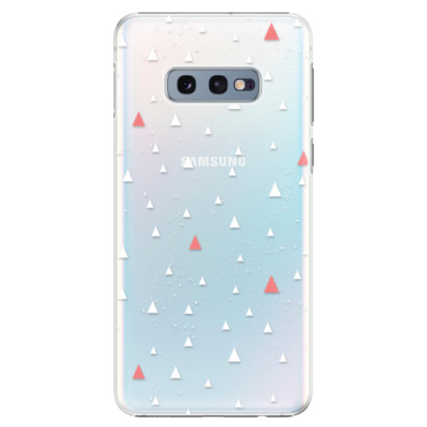 Plastové puzdro iSaprio - Abstract Triangles 02 - white - Samsung Galaxy S10e