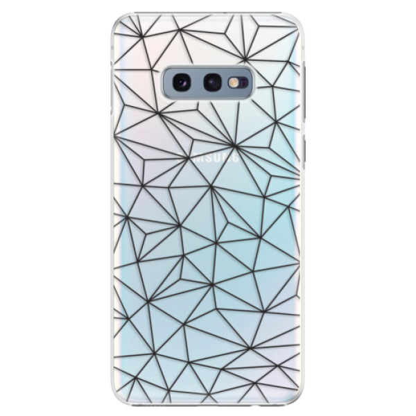 Plastové puzdro iSaprio - Abstract Triangles 03 - black - Samsung Galaxy S10e