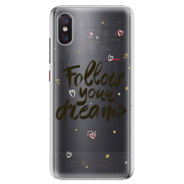 Plastové puzdro iSaprio - Follow Your Dreams - black - Xiaomi Mi 8 Pro