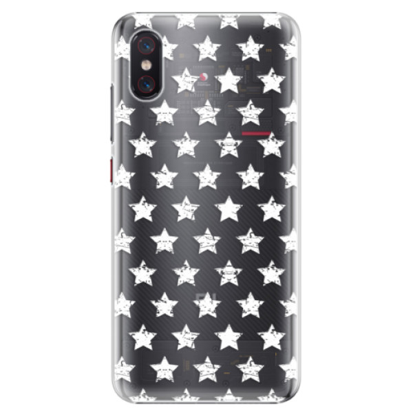 Plastové puzdro iSaprio - Stars Pattern - white - Xiaomi Mi 8 Pro