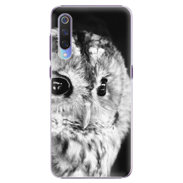 Plastové puzdro iSaprio - BW Owl - Xiaomi Mi 9