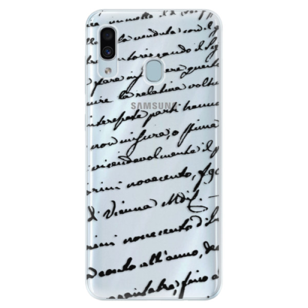 Silikónové puzdro iSaprio - Handwriting 01 - black - Samsung Galaxy A30